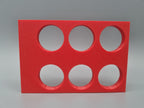 Tube Holder 6× 50 mL – red – rear view (photo)