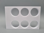 Tube Holder 6× 50 mL – white – rear view (photo)