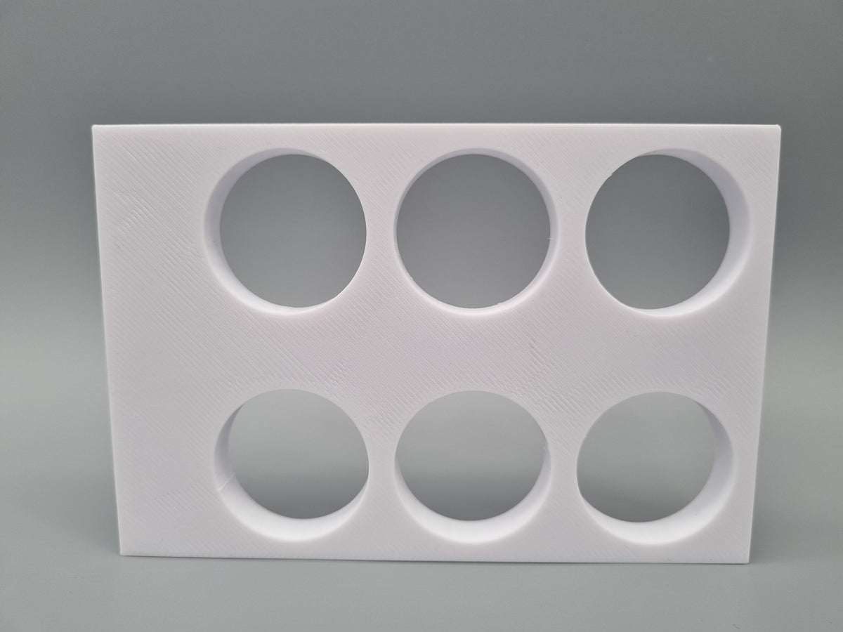Tube Holder 6× 50 mL – white – rear view (photo)