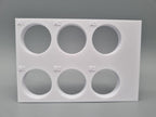 Tube Holder 6× 50 mL – white – front view (photo)