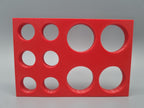 Tube Holder 4× 50 mL + 6× 15 mL – rot – Rückansicht (Foto)