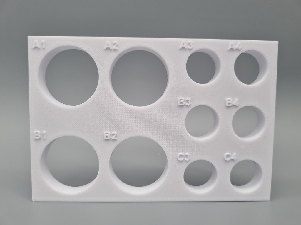 Tube Holder 4× 50 mL + 6× 15 mL – weiß – Vorderansicht (Foto)
