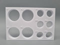 Tube Holder 4× 50 mL + 6× 15 mL – weiß – Vorderansicht (Foto)