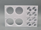 Tube Holder 4× 50 mL + 8× 1.5/2 mL Flip Cap – white – front view (photo)