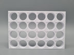 Tube Holder 24× 15 mL – white – front view (photo)