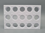 Tube Holder 15× 15 mL – white – front view (photo)