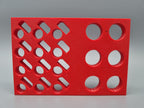 Tube Holder 6× 15 mL + 12× 1.5/2 mL Flip Cap – rot – Rückansicht (Foto)