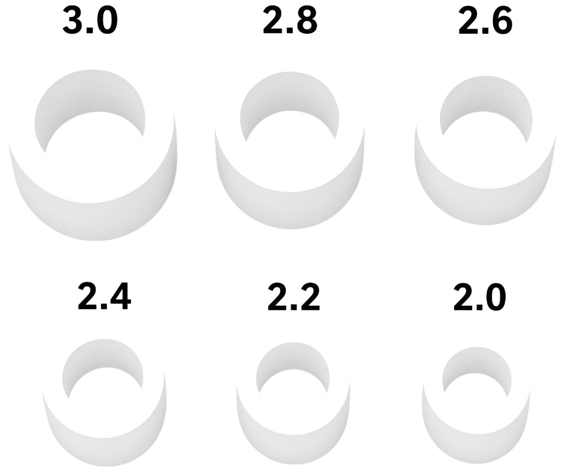 Tube Stopper - Test Pack 2.0 - 3.0mm (10 units each/Pack)