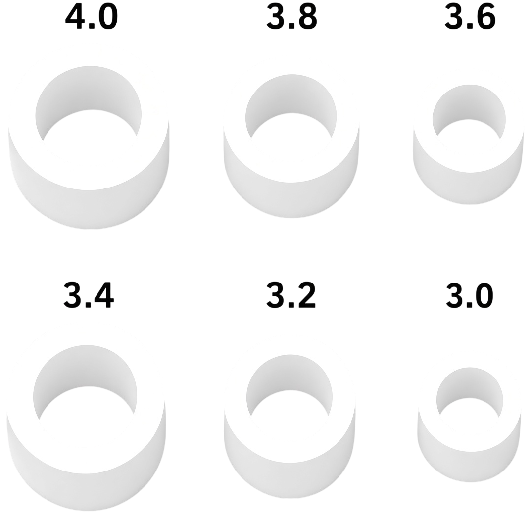 Tube Stopper - Test Pack 3.0 - 4.0mm (10 units each/Pack)