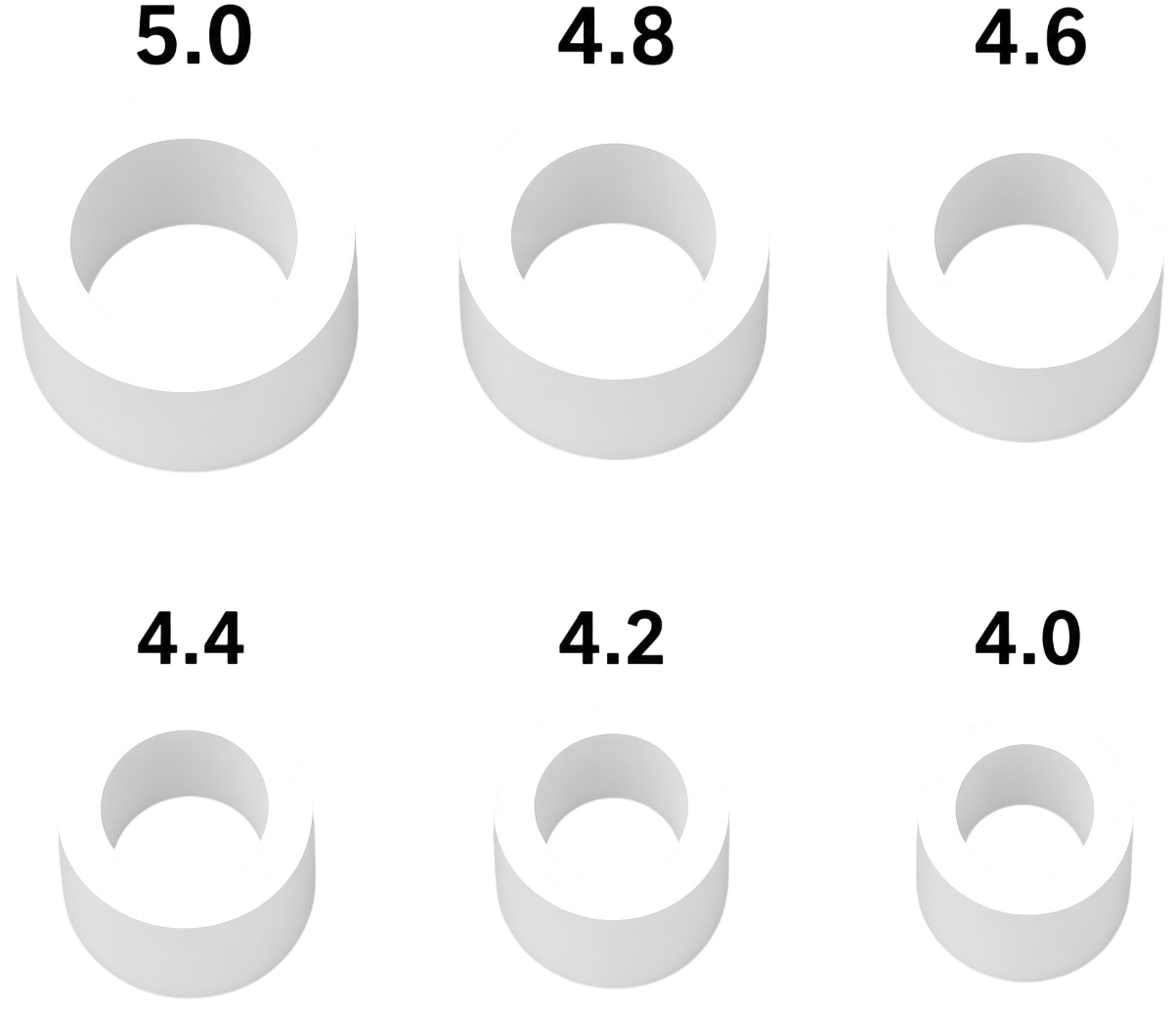 Tube Stopper - Test Pack 4.0 - 5.0mm (10 units each/Pack)