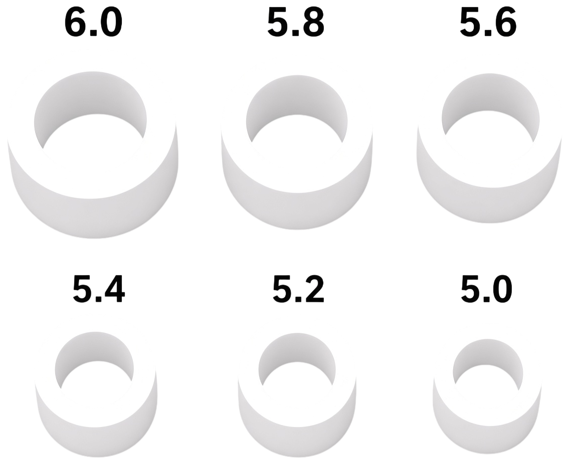 Tube Stopper - Test Pack 5.0 - 6.0mm (10 units each/Pack)