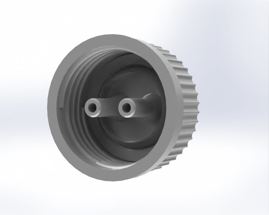 G45-Lid with 1 - 3 Tubing Connectors (OD-7.0/ID-3.6mm)
