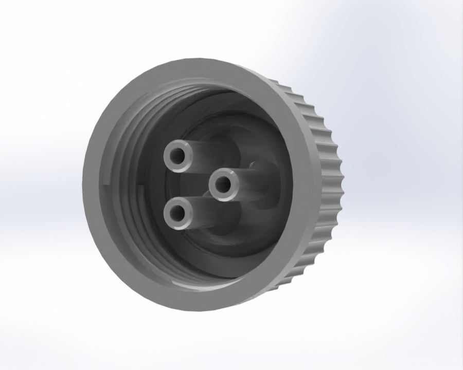 G45-Lid with 1 - 3 Tubing Connectors (OD-7.0/ID-3.6mm)