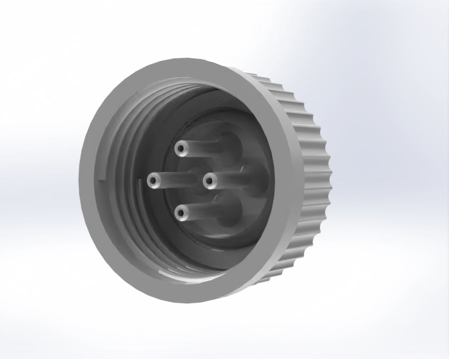 G45-Lid with 1 - 5 Tubing Connectors (OD-3.6/ID-1.6mm) – view 8