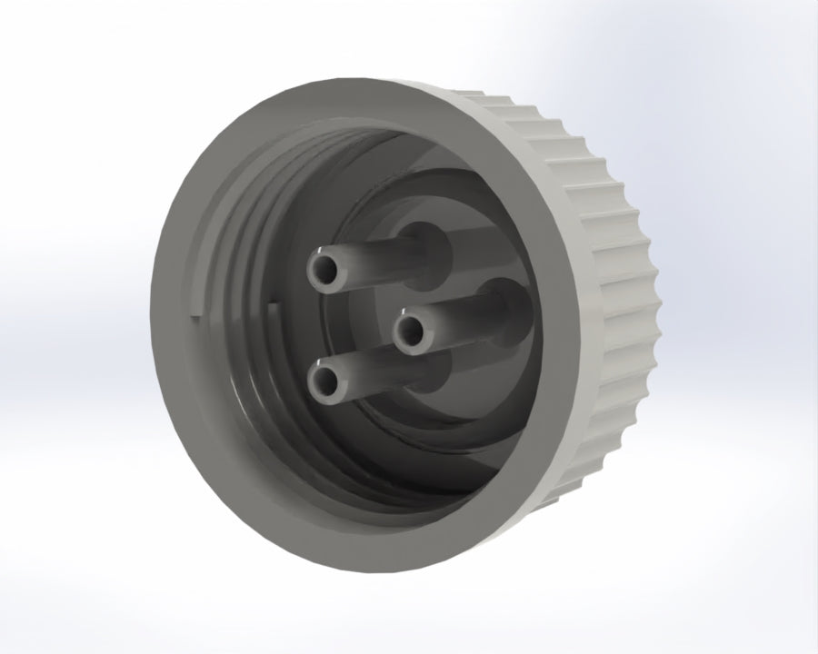 G45-Lid with 1 - 5 Tubing Connectors (OD-5.2/ID-3.2mm)