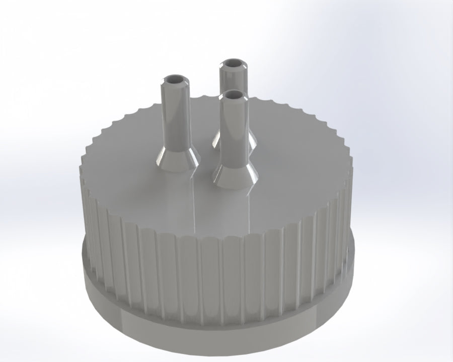G45-Lid with 1 - 5 Tubing Connectors (OD-5.2/ID-3.2mm)