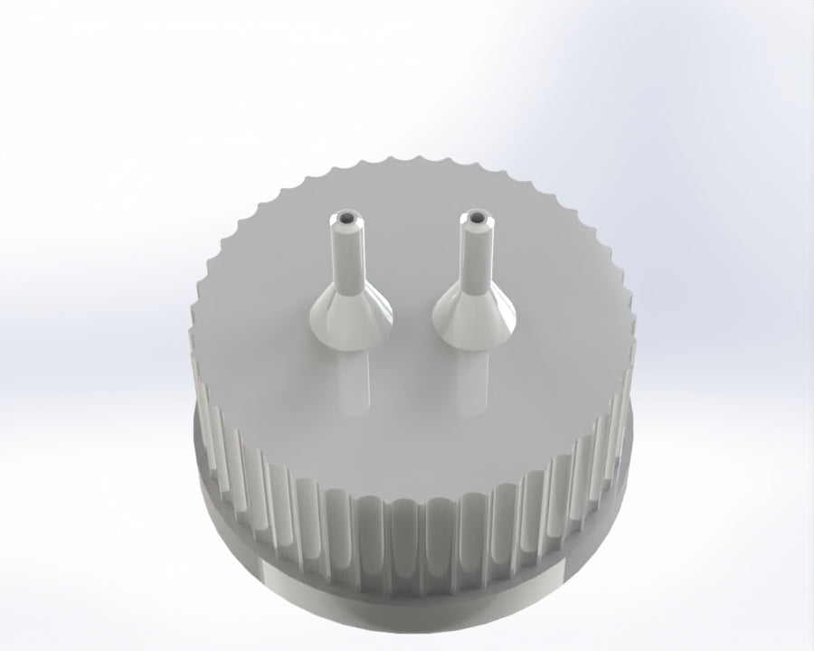 G45-Lid with 1 - 5 Tubing Connectors (OD-3.6/ID-1.6mm)