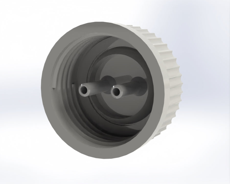 G45-Lid with 1 - 5 Tubing Connectors (OD-5.2/ID-3.2mm)