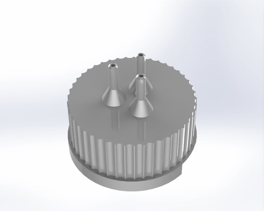 G45-Lid with 1 - 5 Tubing Connectors (OD-3.6/ID-1.6mm)