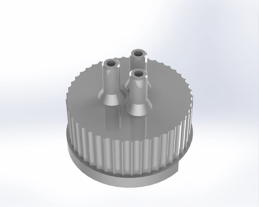 G45-Lid with 1 - 3 Tubing Connectors (OD-7.0/ID-3.6mm)