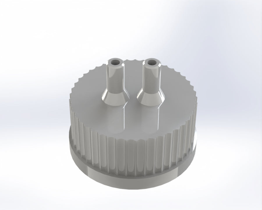 G45-Lid with 1 - 3 Tubing Connectors (OD-7.0/ID-3.6mm)