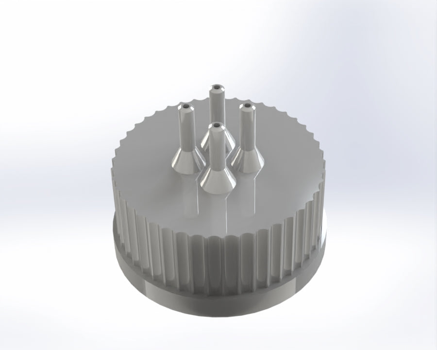G45-Lid with 1 - 5 Tubing Connectors (OD-3.6/ID-1.6mm)