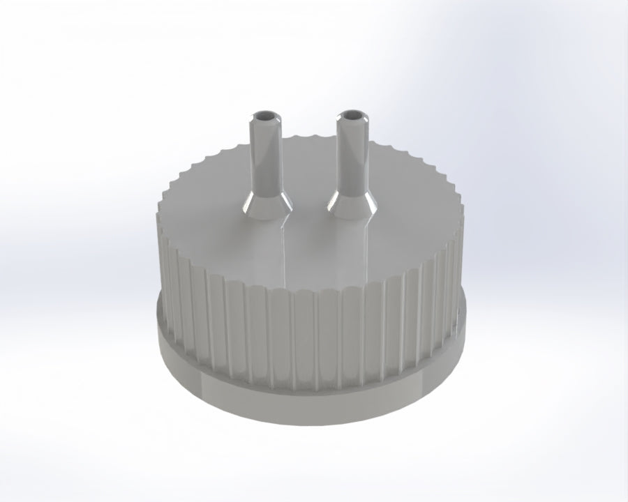 G45-Lid with 1 - 5 Tubing Connectors (OD-5.2/ID-3.2mm)