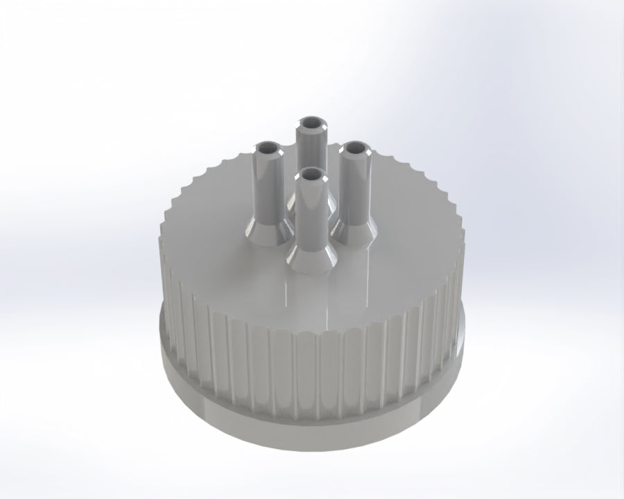 G45-Lid with 1 - 5 Tubing Connectors (OD-5.2/ID-3.2mm)