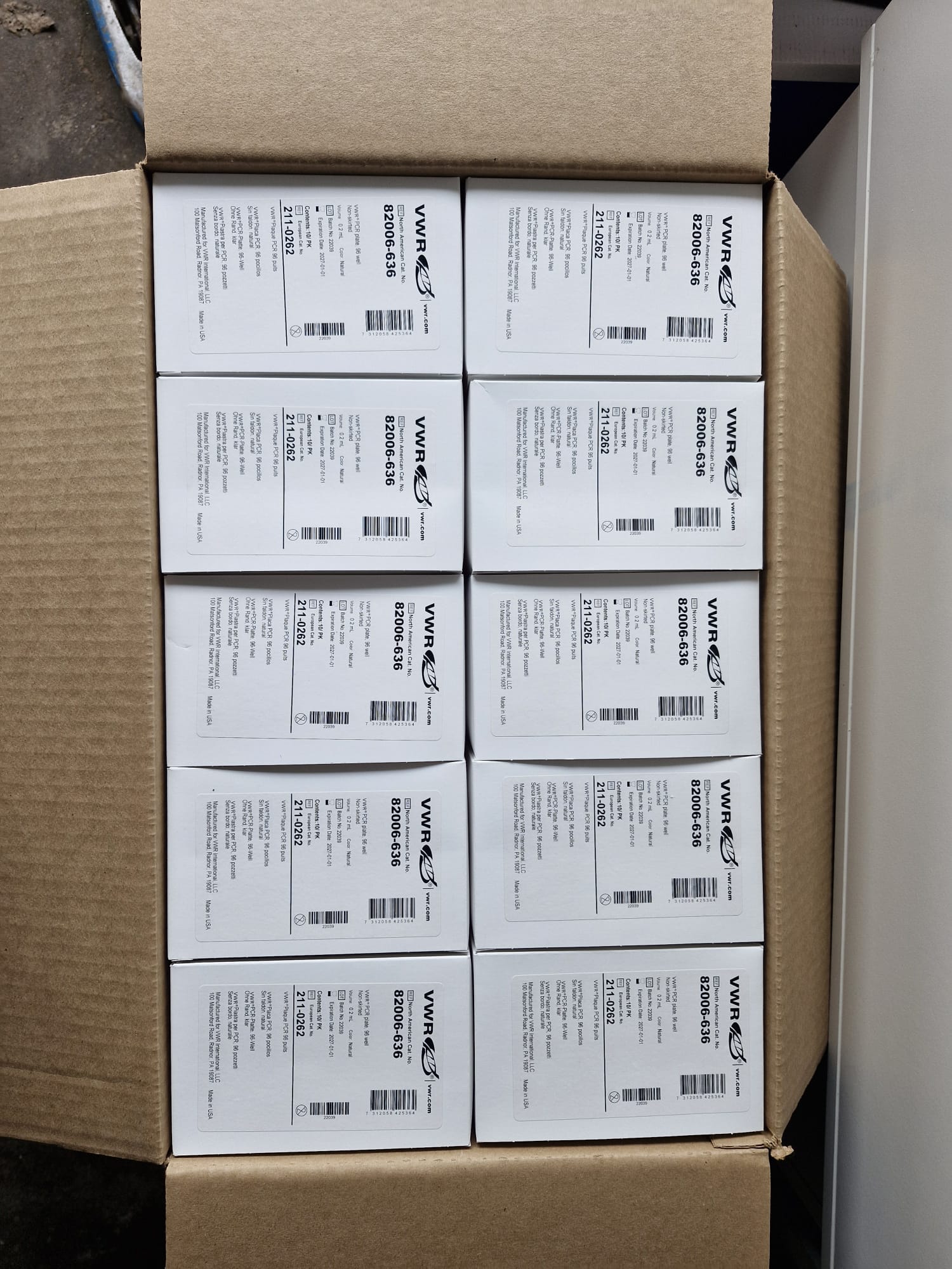 VWR® 96-Well PCR Plate, Non-Skirted, 0.2 ml – Brand New 100 unit(s) per Pack Qty