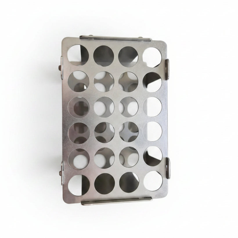 Brand New – Integra Biosciences Stainless Steel Tube Rack 4x6 (24 positions)