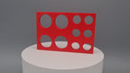 Tube Holder 4× 50 mL + 6× 15 mL – red – 360° video