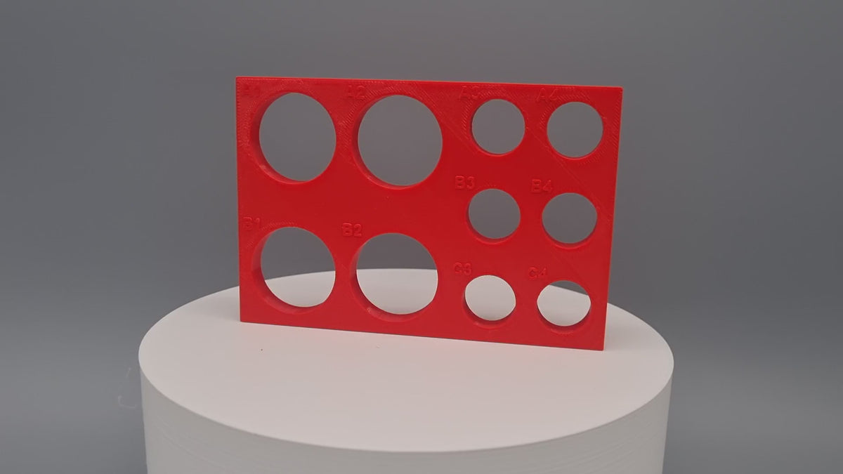 Tube Holder 4× 50 mL + 6× 15 mL – red – 360° video