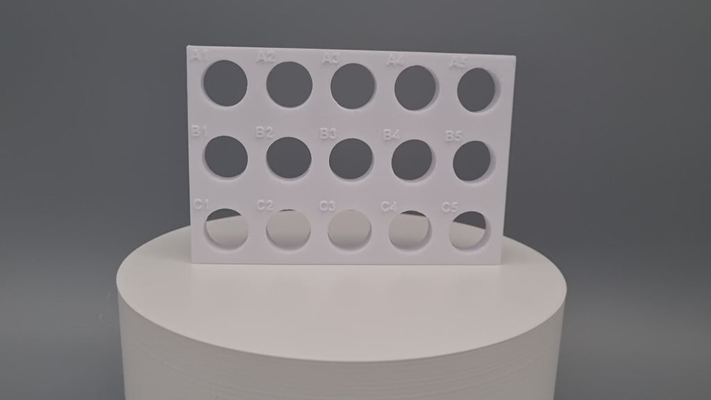 Tube Holder 15× 15 mL – white – 360° video