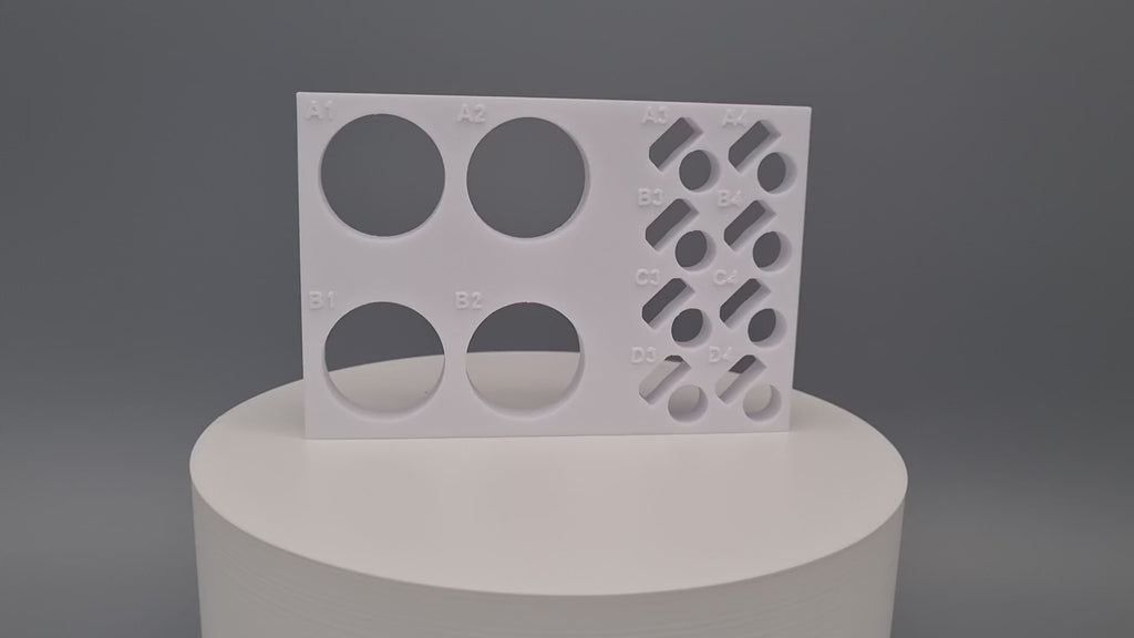 Tube Holder 4× 50 mL + 8× 1.5/2 mL Flip Cap – white – 360° video