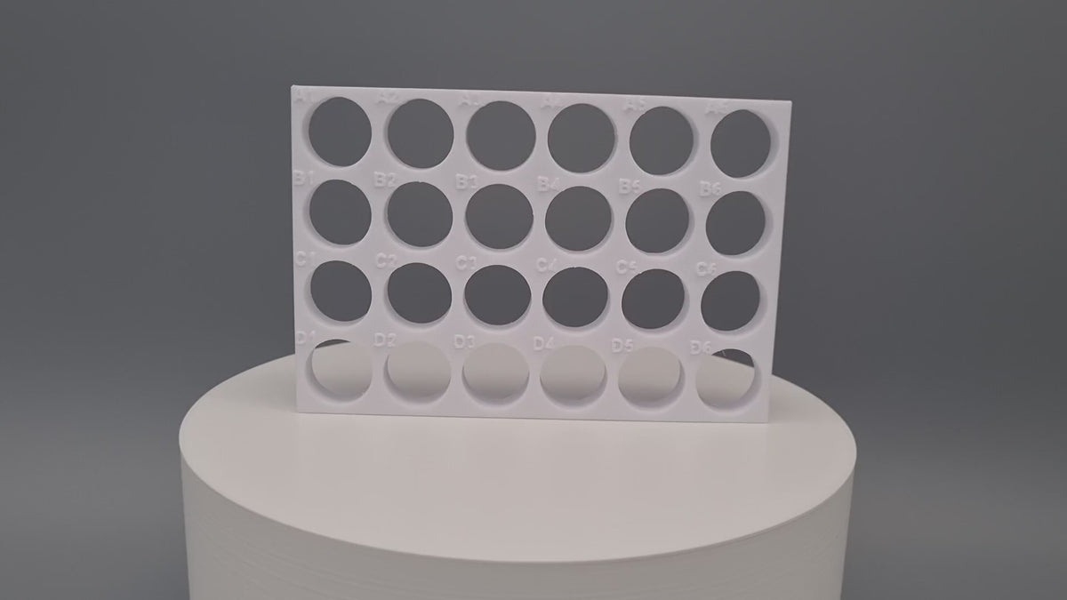 Tube Holder 24× 15 mL – white – 360° video