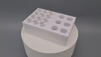Tube Holder 6× 15 mL + 12× 1.5/2 mL Flip Cap – white – in a white Tube Rack, video