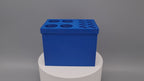 Tube Holder 4× 50 mL + 15× 1.5/2 mL Cryo Tubes (Screw Cap) – blue – in Tube Rack 100, video