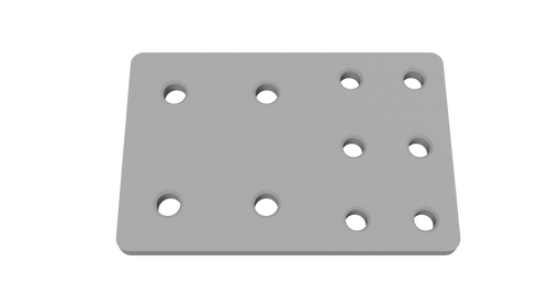 Bottom Plate 10 – 3D-printed PETG SBS bottom plate for Tube Rack 100 – front top view