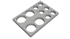 Tube Holder – 4× 50 mL + 6× 15 mL Centrifuge Tubes