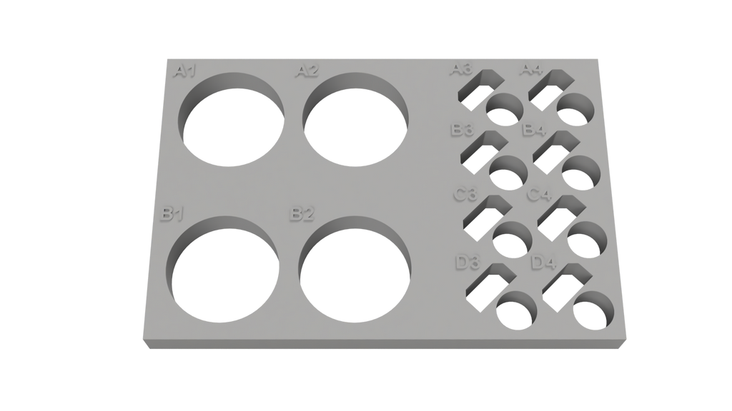 Tube Holder – 4× 50 mL + 8× 1.5/2 mL Microcentrifuge Tubes (Flip Cap)