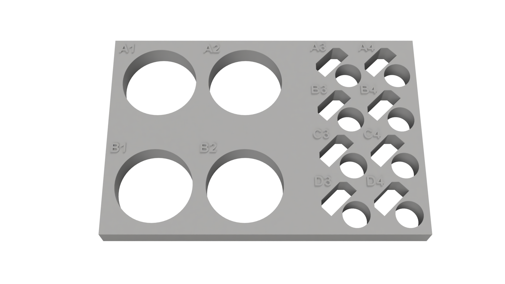 Tube Holder – 4× 50 mL + 8× 1.5/2 mL Microcentrifuge Tubes (Flip Cap)