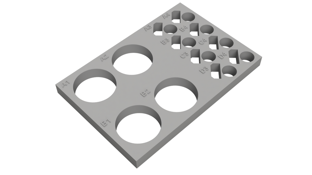 Tube Holder – 4× 50 mL + 8× 1.5/2 mL Microcentrifuge Tubes (Flip Cap)