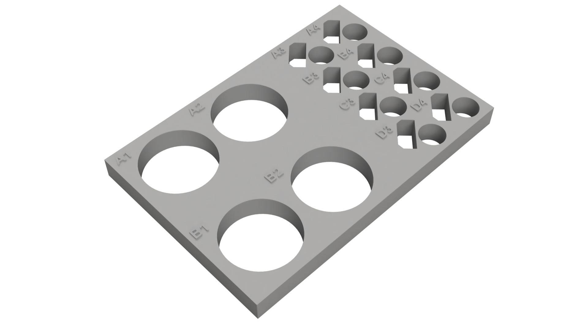 Tube Holder – 4× 50 mL + 8× 1.5/2 mL Microcentrifuge Tubes (Flip Cap)
