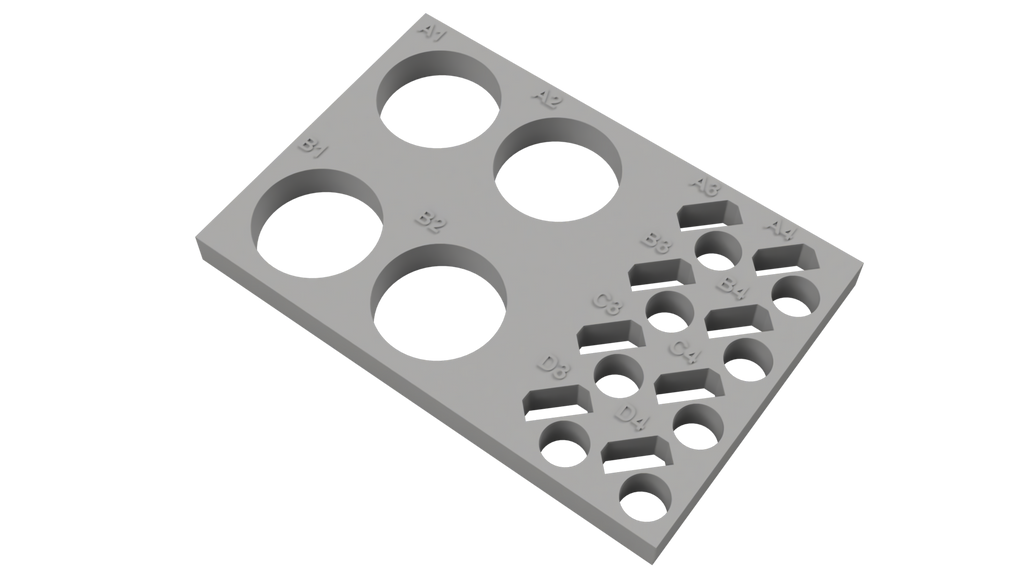 Tube Holder – 4× 50 mL + 8× 1.5/2 mL Microcentrifuge Tubes (Flip Cap)