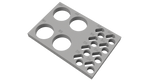 Tube Holder – 4× 50 mL + 8× 1.5/2 mL Microcentrifuge Tubes (Flip Cap)
