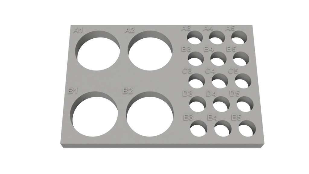 Tube Holder – 4× 50 mL + 15× 1.5/2 mL Cryo Tubes (Screw Cap)