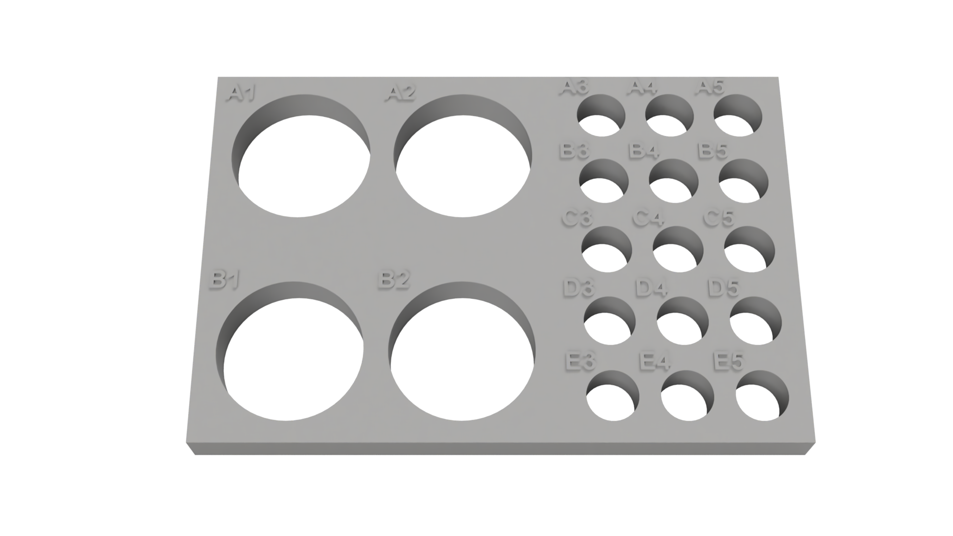 Tube Holder – 4× 50 mL + 15× 1.5/2 mL Cryo Tubes (Screw Cap)