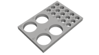 Tube Holder – 4× 50 mL + 15× 1.5/2 mL Cryo Tubes (Screw Cap)