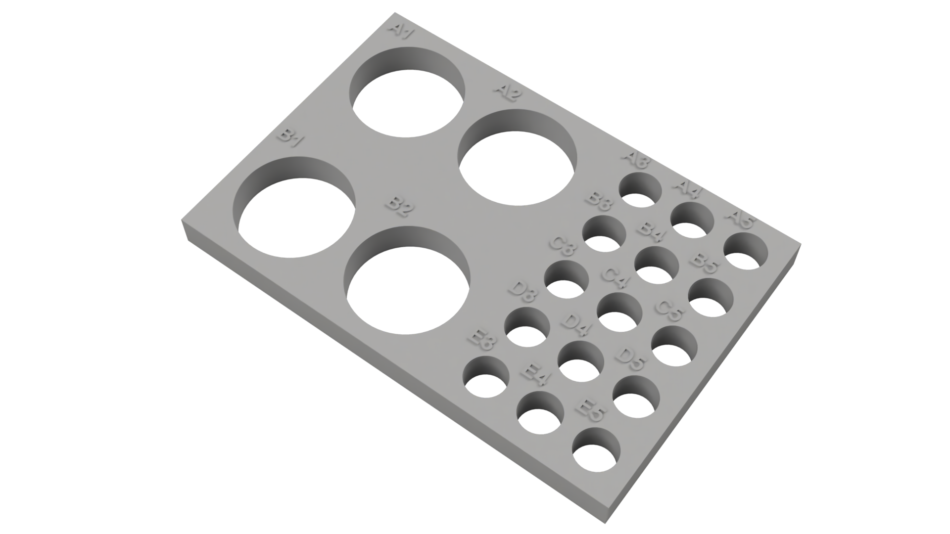 Tube Holder – 4× 50 mL + 15× 1.5/2 mL Cryo Tubes (Screw Cap)