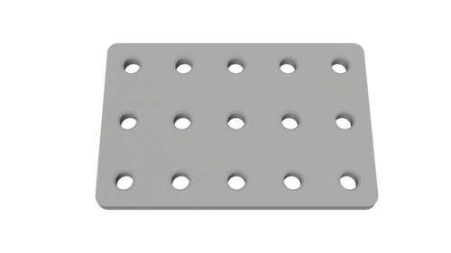Bottom Plate 24 – 3D-printed PETG SBS bottom plate for Tube Rack 100 – front top view